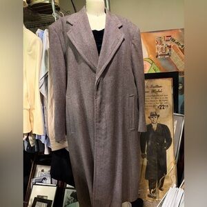 Men's  vintage Herringbone Overcoat